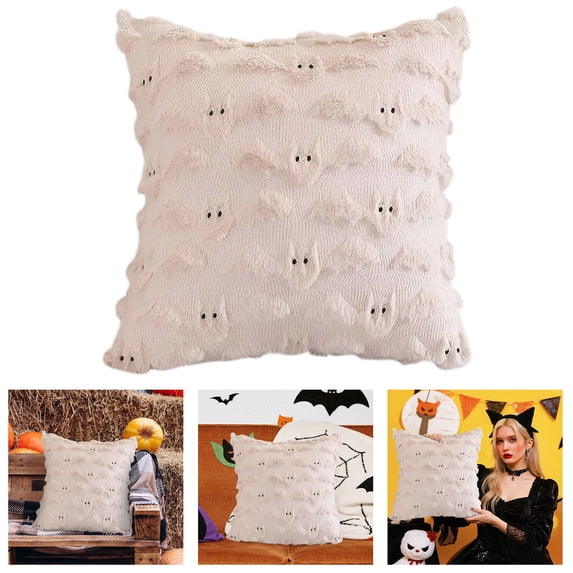 Super Soft Cozy Lumbar Decorative Throw Pillow Covers Fuzzy Plush Fur Cushion Cover Pillowcase for Sofa Couch Bed Livingroom 18"x18", Pink