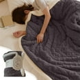 thumbnail image 1 of Super Soft Cozy Throw Blanket for Couch Sofa Bed - Fluffy Sherpa Fleece Reversible Thick Warm Fuzzy Blanket for All-Season, 3D Checkered Jacquard Elegant Decorative Blankets, Grey, 28" x 40", 1 of 8