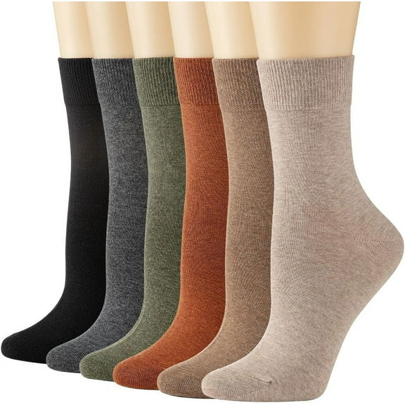 Super Soft Crew Socks Cozy Causal Athletic Socks 6 Pairs