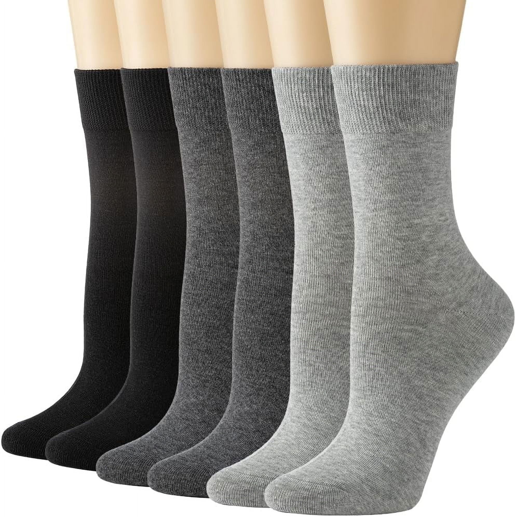 View of Super Soft Crew Socks Cozy Causal Athletic Socks 6 Pairs - Walmart.com