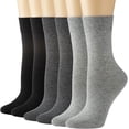 thumbnail image 1 of Super Soft Crew Socks Cozy Causal Athletic Socks 6 Pairs, 1 of 5