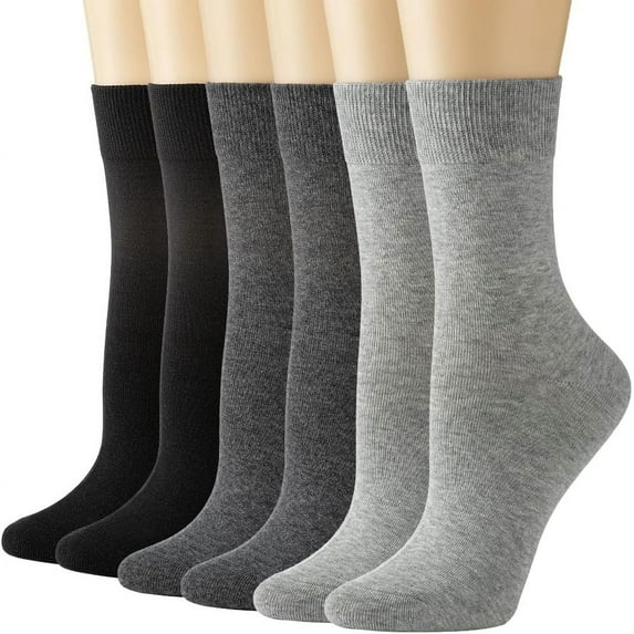 Super Soft Crew Socks Cozy Causal Athletic Socks 6 Pairs