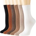 thumbnail image 1 of Super Soft Crew Socks Cozy Causal Athletic Socks 6 Pairs, 1 of 6