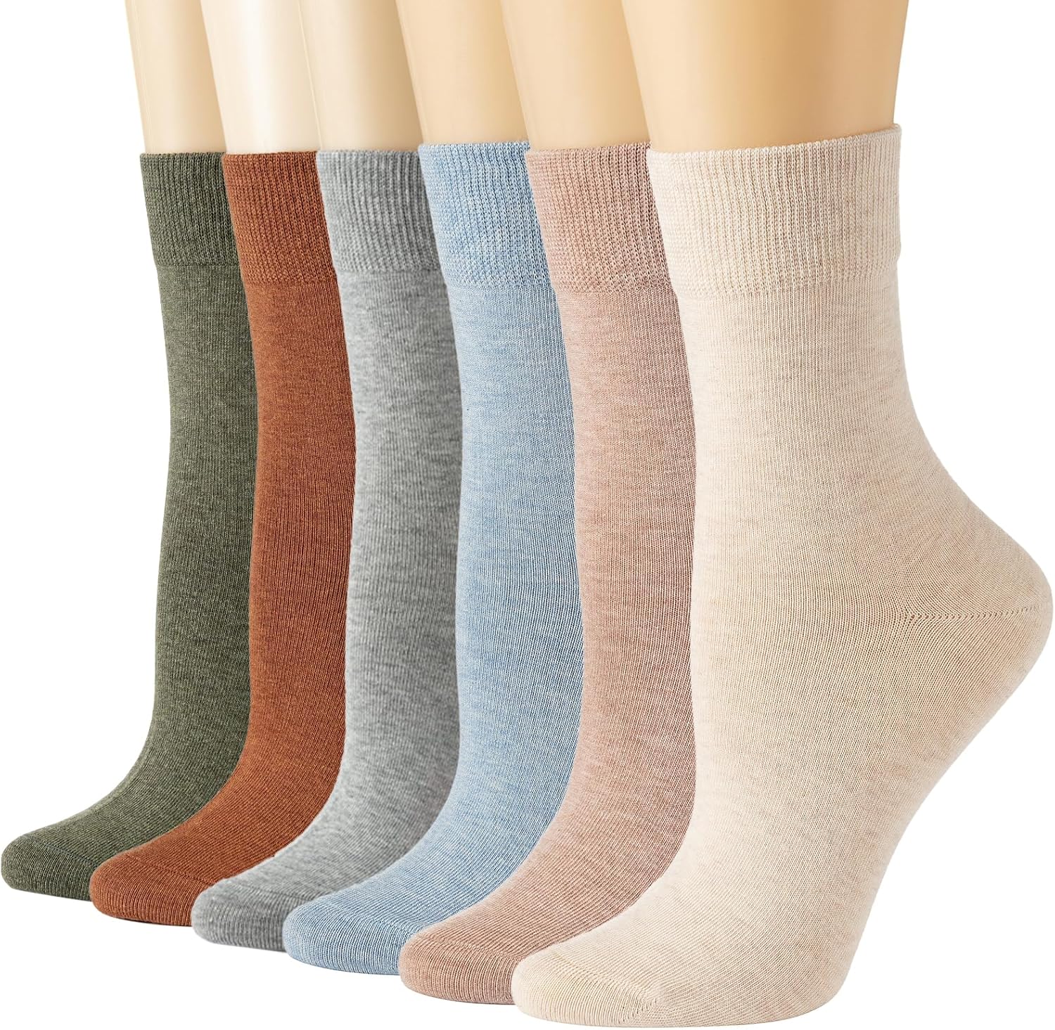 Image showcasing Super Soft Crew Socks Cozy Causal Athletic Socks 6 Pairs - Walmart.com
