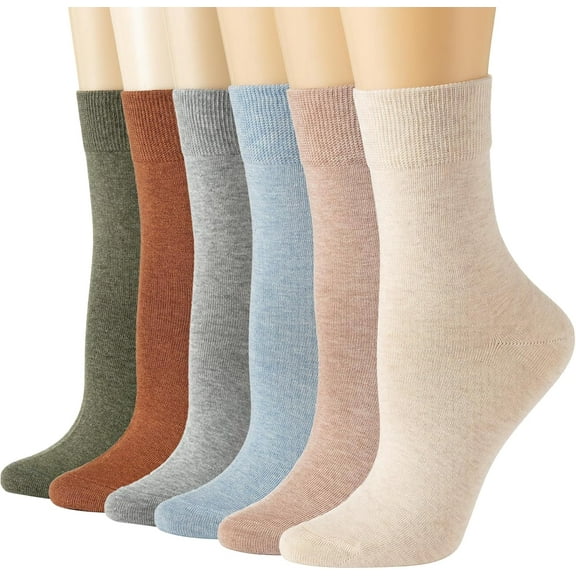 Super Soft Crew Socks Cozy Causal Athletic Socks 6 Pairs