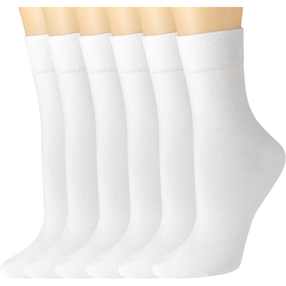 Super Soft Crew Socks Cozy Causal Athletic Socks 6 Pairs