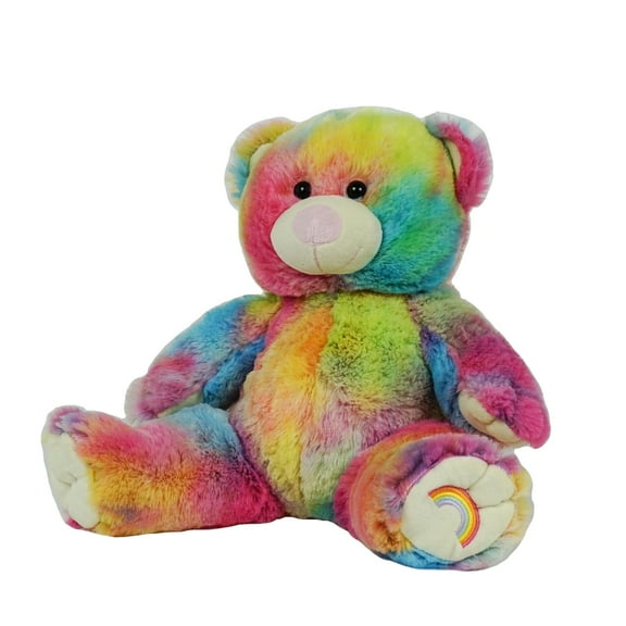 Super Soft Cuddly Rainbow Bear 16-Inch Toy with 60-Second Digital Recorder - Record Special Messages, Perfect for Kids and Birthdays