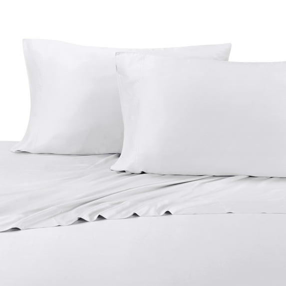 Super Soft Deep Pocket Bamboo Sheets Cotton Blended 300TC by Royal Tradition- King - White