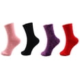 thumbnail image 1 of Super Soft Extra Large&nbsp;Cozy Fun Fluffy Plush Furry Warm Fuzzy Comfy Slipper Socks - Assortment K - 4 Pair Value Pack, 1 of 5