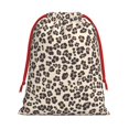thumbnail image 1 of Super Soft Fabric Gift Bag Contraction Free Bag Mouth Pull Rope Design Red Ribbon Mouth For The Festival Leopard_1 Large, 1 of 8