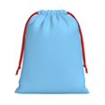 thumbnail image 1 of Super Soft Fabric Gift Bag Contraction Free Bag Mouth Pull Rope Design Red Ribbon Mouth For The Festival Light Blue Large, 1 of 8