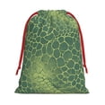 thumbnail image 1 of Super Soft Fabric Gift Bag Contraction Free Bag Mouth Pull Rope Design Red Ribbon Mouth For The Festival Snake Skin Print Style Lightgreen_4 Small, 1 of 8