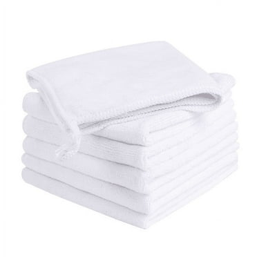 Super Soft Face Towel Set 6 Pack,Spa Home Cleaning Towel,Microfiber Washcloth Multi-Purpose,White
