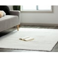 thumbnail image 1 of Super Soft Faux Rabbit / Mink Fur Solid Area Rug SAR-JUT01-BLK-3X5 Black, 1 of 7