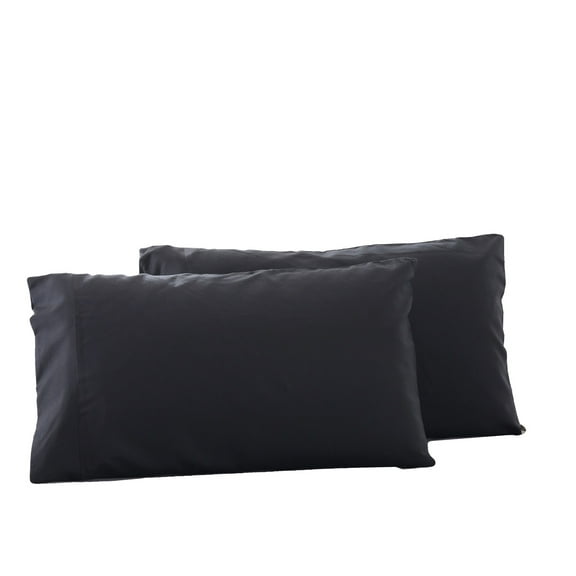Super Soft Fiber Queen Pillowcase Set, 2-Piece, Standard, 20” x 26”, Dark Gray