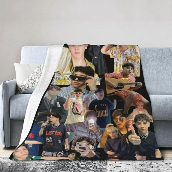 Super Soft Flannel Blanket Xavis Photo Collage Blanket Throw Flannel Blankets Soft Blanket for Sofa Bed Living Room Couch Office Car Decoration Air Conditioning Blankets 40x50 in