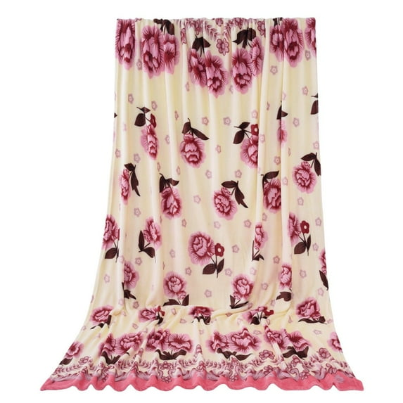 Super Soft Flannel Fleece Blanket,Warm Throw Rug for Sofa or Bedding,Rose Pattern,Cozy Microfiber Material,Washable,Multiple Sizes for Cold Nights,Soft and Comfortable Winter Blanket (120X200CM)