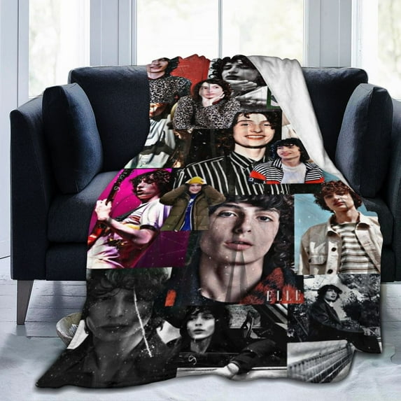 Super Soft Flannel Throw Finn Wolfhard Blanket 80"X60" For Bed, Sofa, Camping, Cold Cinema Or Travel,Gift For Your Family And Friend