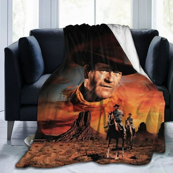 Super Soft Flannel Throw John Wayne Blanket 80"X60" For Bed, Sofa, Camping, Cold Cinema Or Travel,Gift For Your Family And Friend