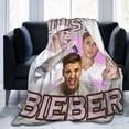 thumbnail image 1 of Super Soft Flannel Throw Justin Bieber Blanket 40"X30" For Bed, Sofa, Camping, Cold Cinema Or Travel,Gift For Your Family And Friend, 1 of 4