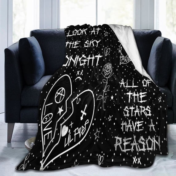 Super Soft Flannel Throw Lil Peep Blanket 80"X60" For Bed, Sofa, Camping, Cold Cinema Or Travel,Gift For Your Family And Friend