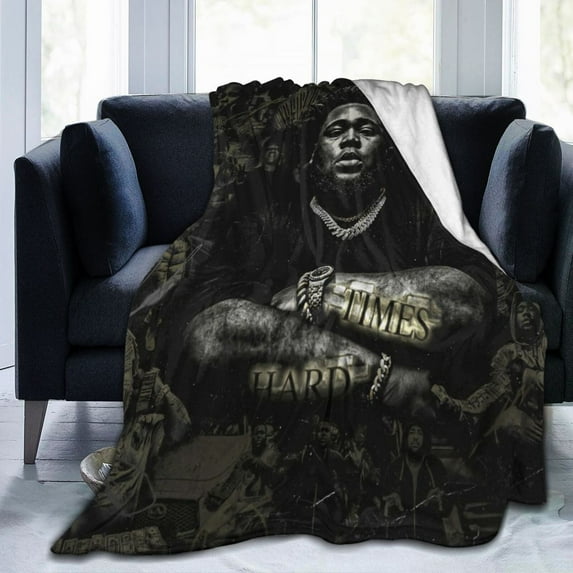 Super Soft Flannel Throw Rod Wave Blanket 60"X50" For Bed, Sofa, Camping, Cold Cinema Or Travel,Gift For Your Family And Friend