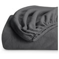 thumbnail image 1 of Super Soft Fleece Fitted Sheet - Split Head Flex King Size - Extra Plush Polar Fleece - Deep Pocket - All Season Cozy Warmth (SHFK, Grey), 1 of 6