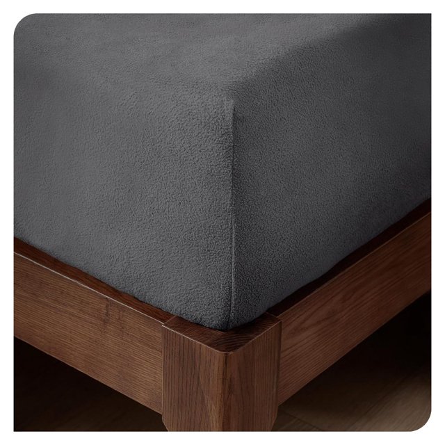 Super Soft Fleece Fitted Sheet Split King Size Extra Plush Polar