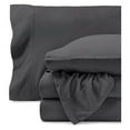 thumbnail image 1 of Super Soft Fleece Sheet Set - King Size - Extra Plush Polar Fleece, Pill-Resistant Bed Sheets - All Season Cozy Warmth, Breathable & Hypoallergenic (King, Grey), 1 of 9