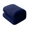 thumbnail image 1 of Super Soft Fleece Throw Blanket, Warm Flannel Sofa Bedding, Cozy Microfiber Blanket for Cold Nights, 27.5 x 39.4in, Easy to Clean, Non-Electrostatic, Ideal for Home & Couch(Navy), 1 of 4