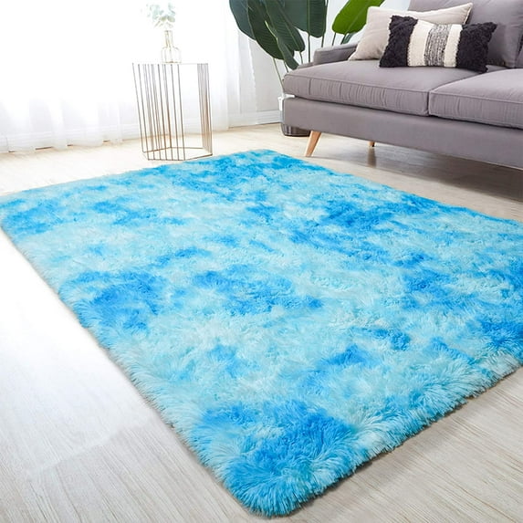 Super Soft Fluffy Area Rugs Shaggy Floor Carpets Colorful Cute Bedroom Rugs for Living Room Home Decor 4*6.6/2.6*4 ft
