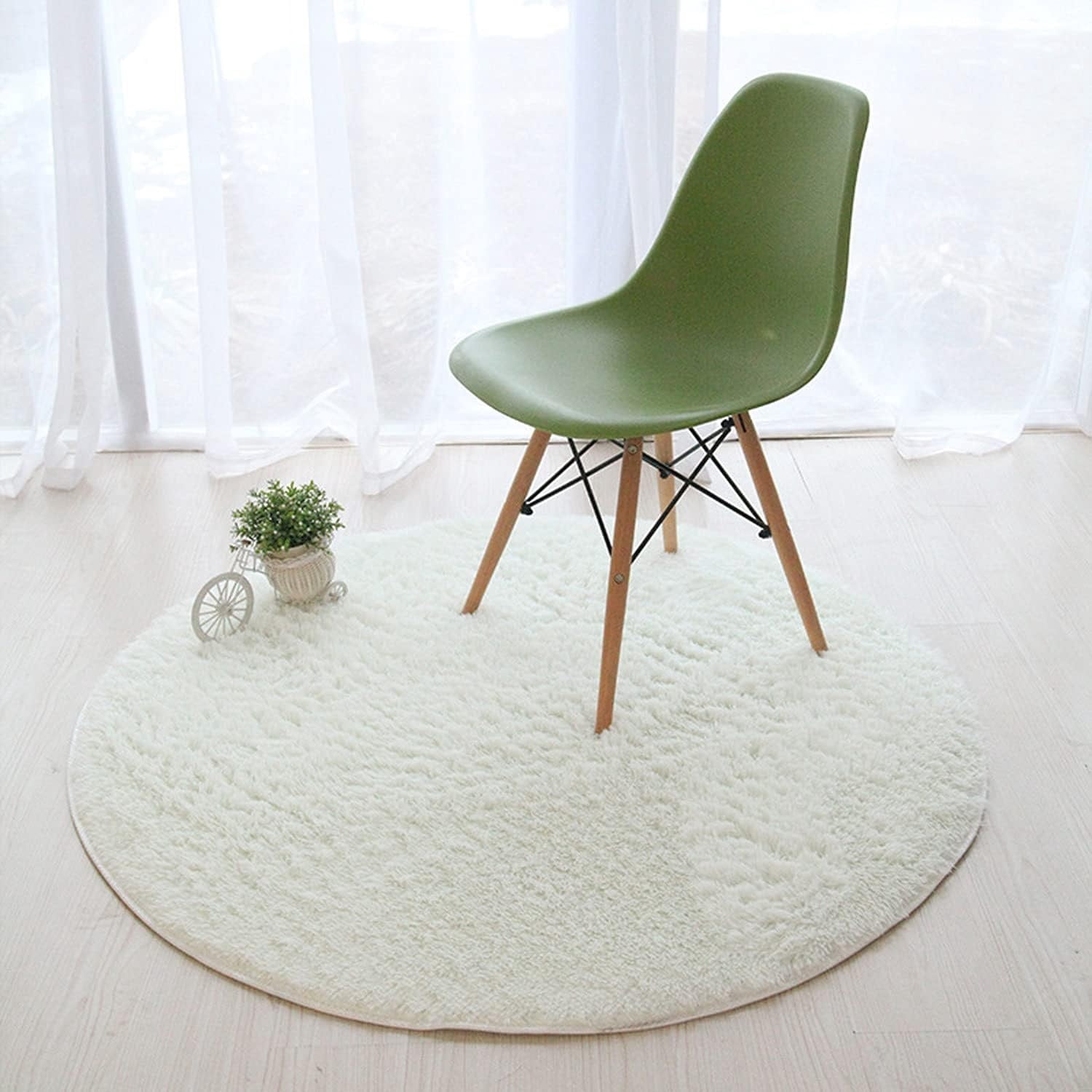 Comfortable Rugs Super Soft Fluffy Round Area Rug For Bedroom, Modern Ultra Comfortable ...