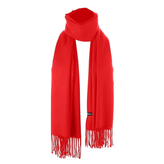 Super Soft Imitation Wool Scarf - 35cm with Tassels, Polyester Material, Thickened, Various Colors, for Autumn Winter Men Women Kids