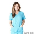 thumbnail image 1 of Super Soft Junior Medical Scrub Top Premium Womans Junior Fit 3 Pocket Mock Wrap Top 8117, 1 of 3