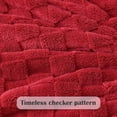 thumbnail image 1 of Super Soft King Blanket Red Premium Silky Flannel Fleece 3D Checkered Lightweight Bed Blanket All Season Use (Red Checkered, King(90"x110")), 1 of 5