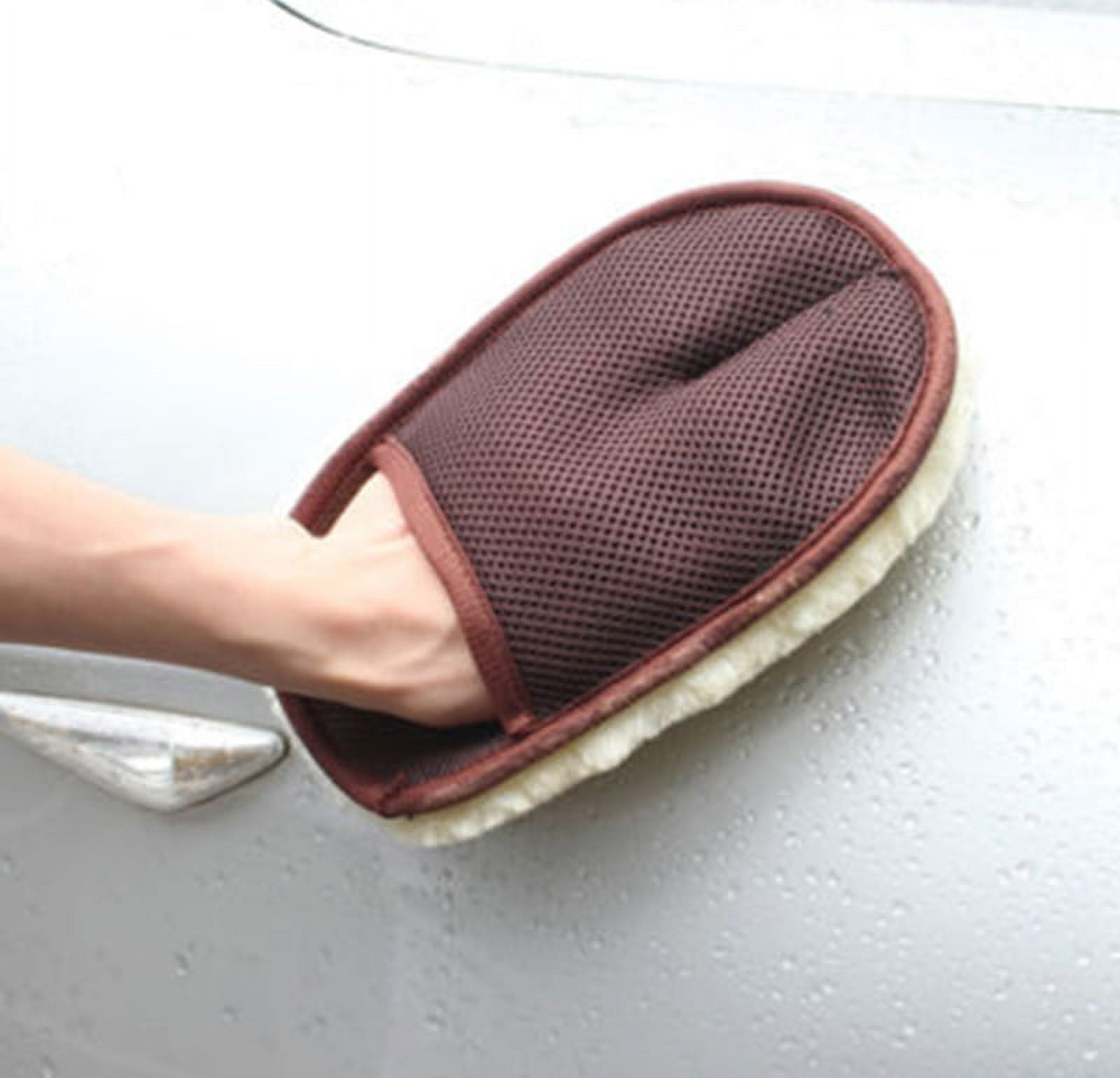 Super Soft Lambswool Car Wash Mitt Deep Pile Car Cleaning Glove Wash