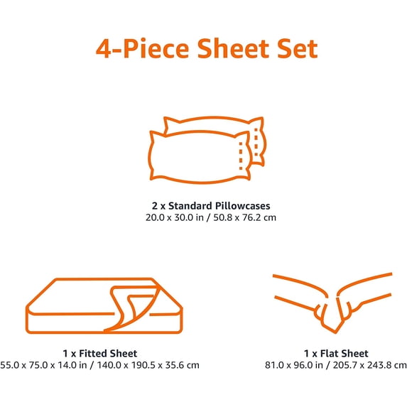 Super Soft Lightweight Microfiber Full Size Bed Sheet Set with 14-Inch ...