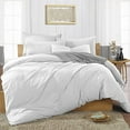 thumbnail image 1 of Easy Bedding 100% Cotton 3 Piece Duvet Cover Set- Luxury & Fluffy- Zipper Closure Comforter Cover with Pillow Cases- 600 TC- White Solid, Twin Size., 1 of 6