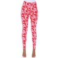 thumbnail image 1 of Super Soft Midi-Rise Printed Leggings for Womens, Red Heart, 1 of 1