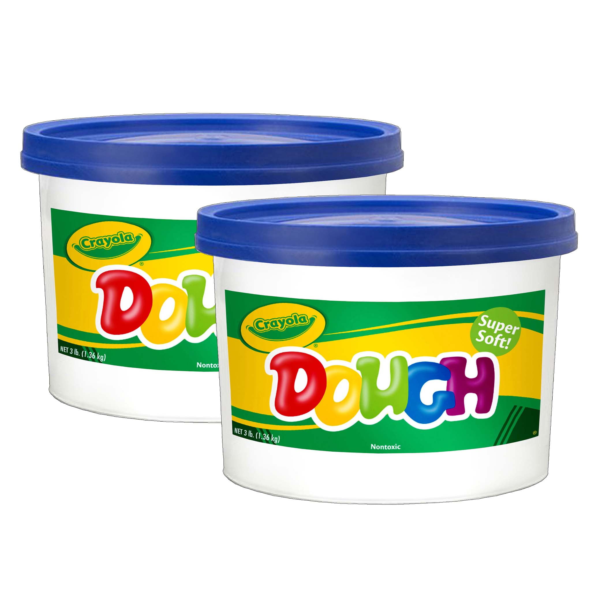 Crayola Super Soft Modeling Dough, Blue, 3 lbs. Bucket, Pack of 2