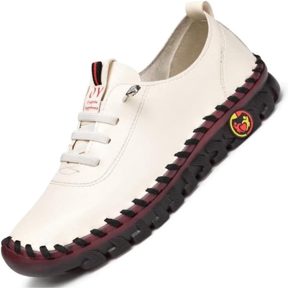 Women Comfortable Soft Walking Shoes, Round Toe Lightweight Breathable Non Slip Casual Shoes for Daily Shopping Outdoor Wear