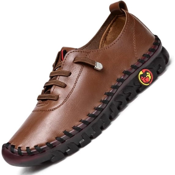 Women Comfortable Soft Walking Shoes, Round Toe Lightweight Breathable Non Slip Casual Shoes for Daily Shopping Outdoor Wear