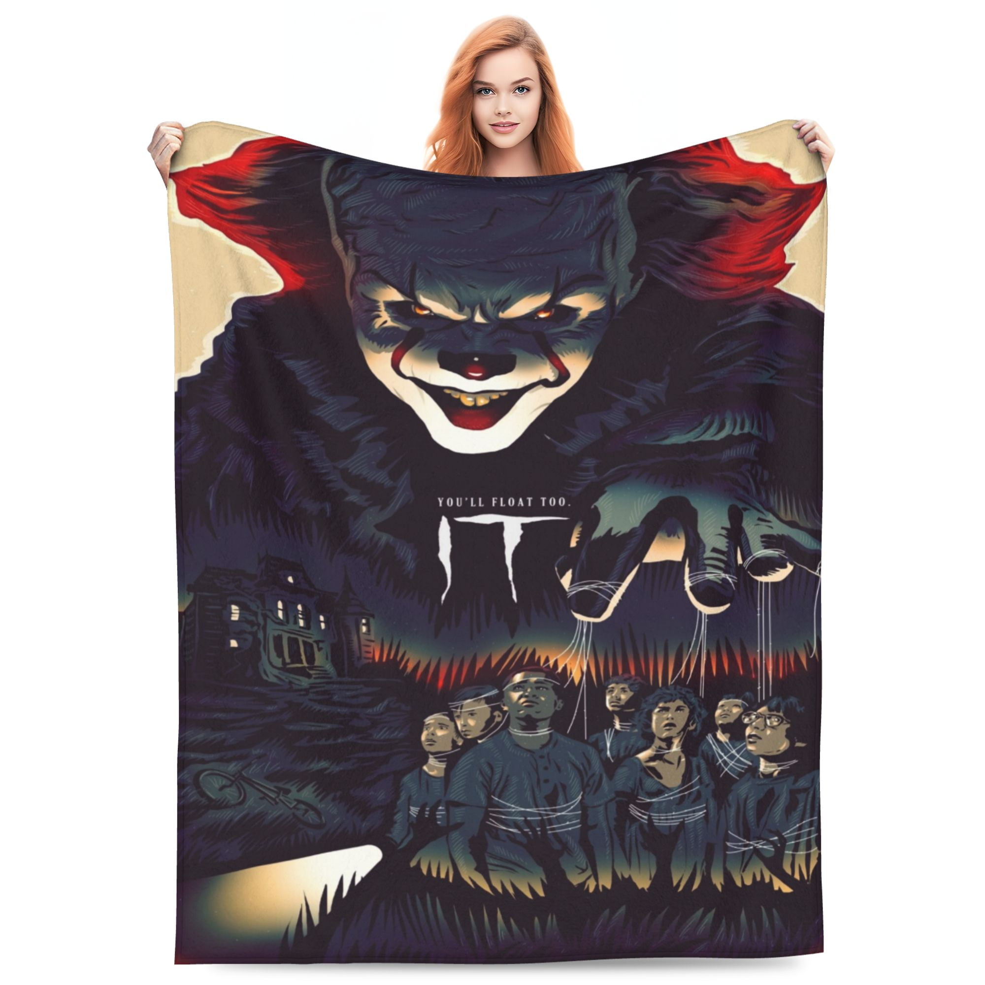 Super Soft Pennywise Bed Blankets Lightweight Flannel Throws Blankets