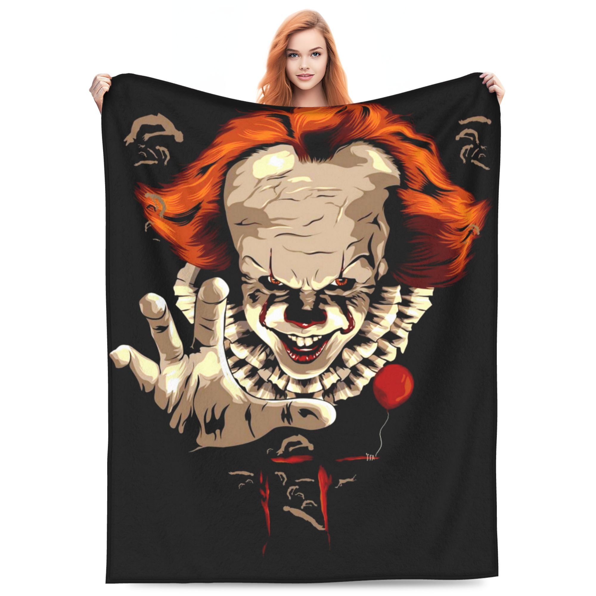 Super Soft Pennywise Bed Blankets Lightweight Flannel Throws Blankets