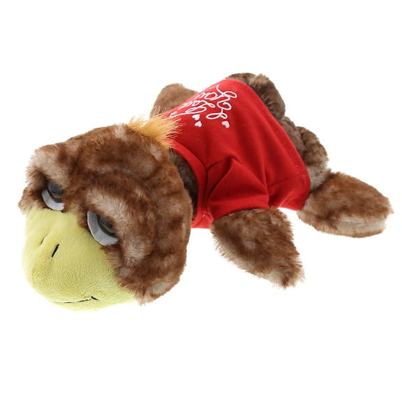 Super Soft Plush Dollibu Large Brown Sea Turtle I Love You Shirt Valentines Plush