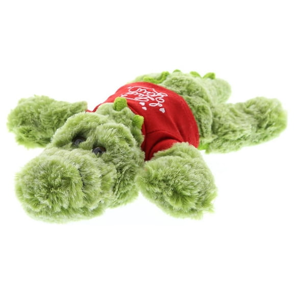 Super Soft Plush Dollibu Small Green Alligator Red I Love You Shirt Valentines Plush