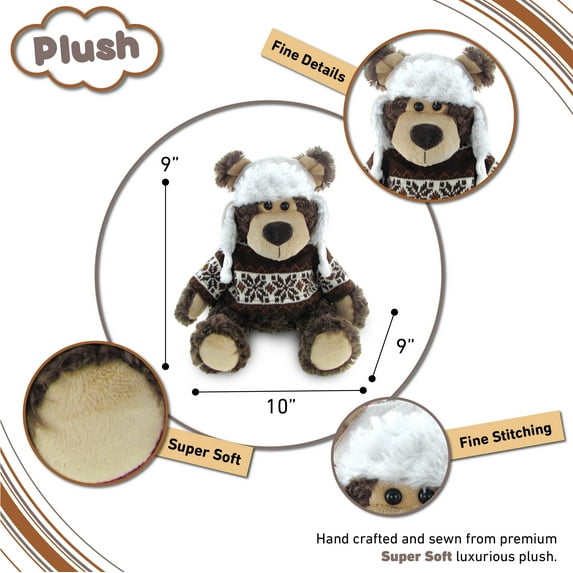 Super Soft Plush With Clothes - Grizzly Bear