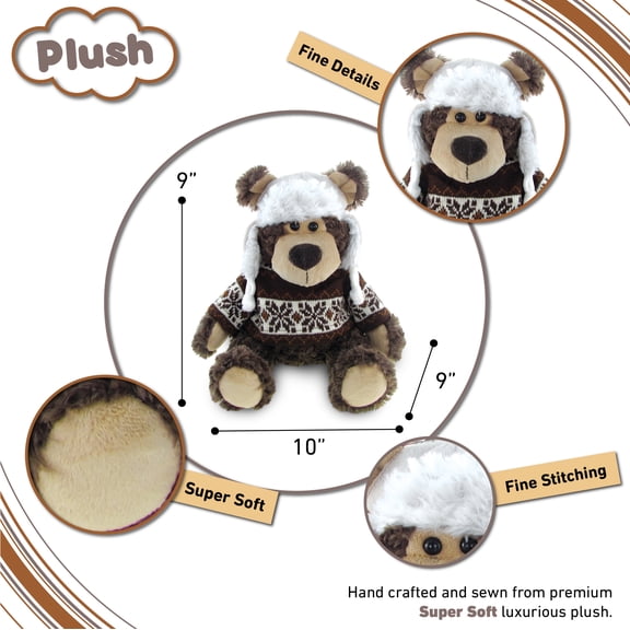 Super Soft Plush With Clothes - Grizzly Bear