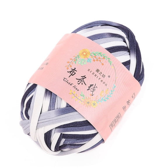 Super Soft Polyester Yarn For Hand Knitting Thick Thread Marine Blue 23mm