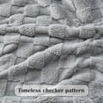 thumbnail image 1 of Super Soft Queen Blanket Grey Premium Silky Flannel Fleece 3D Checkered Lightweight Bed Blanket All Season Use (Grey Checkered, Queen(90"x90")), 1 of 6